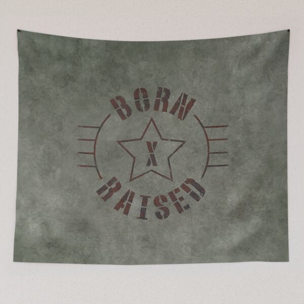 Aperçu de l'œuvre Pochoir camouflage Born x raised créée et vendue par veibone.