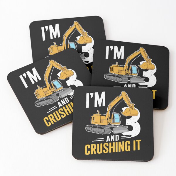 Item preview, Kids 3rd Construction Birthday Party I'm 3 Crushing It Boys  designed and sold by FadeOfThrone.