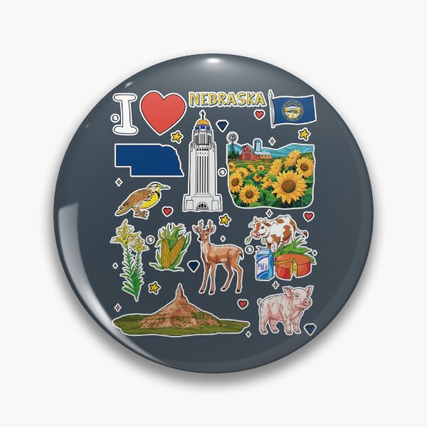Item preview, Nebraska Pride, State Symbols Sticker Pack & Icons designed and sold by mashmosh.