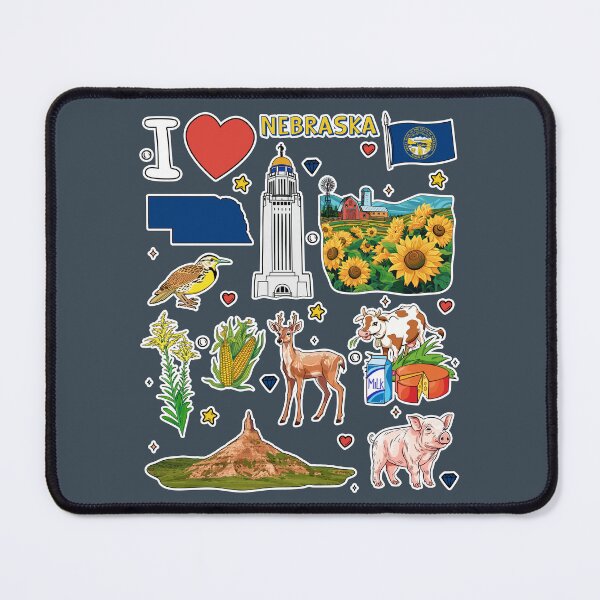Item preview, Nebraska Pride, State Symbols Sticker Pack & Icons designed and sold by mashmosh.