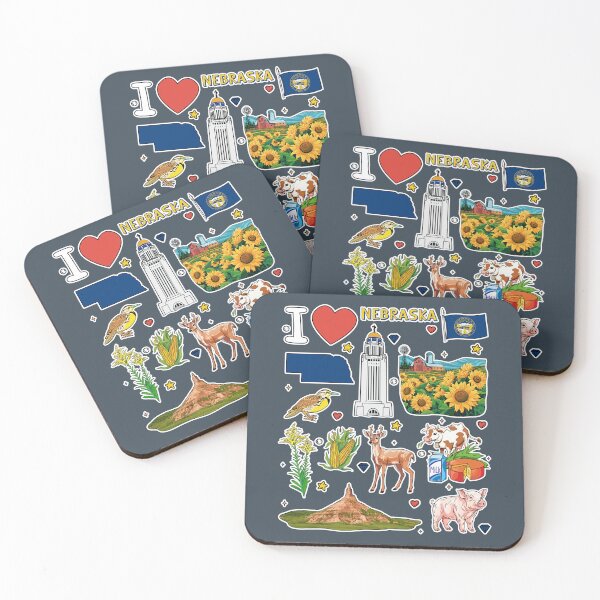 Item preview, Nebraska Pride, State Symbols Sticker Pack & Icons designed and sold by mashmosh.