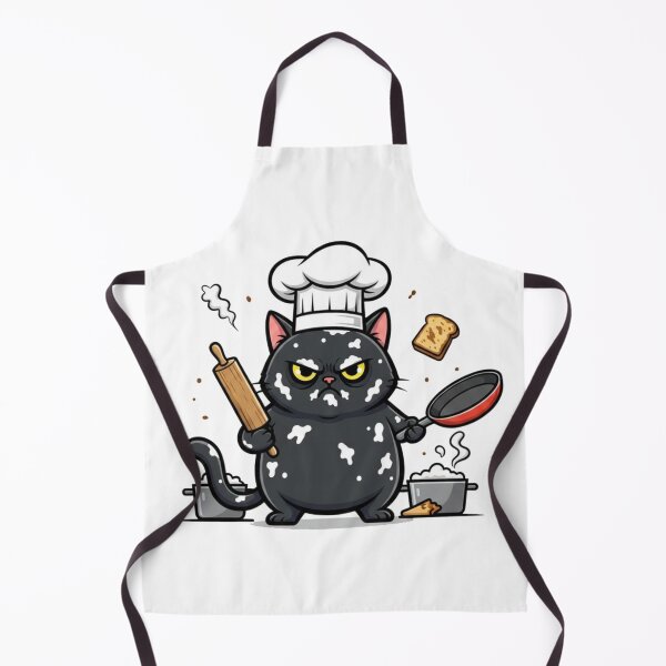 Item preview, Angry Chef Black Cat - Funny Cooking & Baking Sticker designed and sold by RelateAndTee.