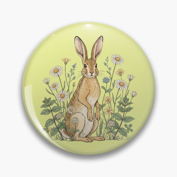 Artikelvorschau, Vintage-Hase in der Gänseblümchenwiese entworfen und verkauft von BirdsnStuff.