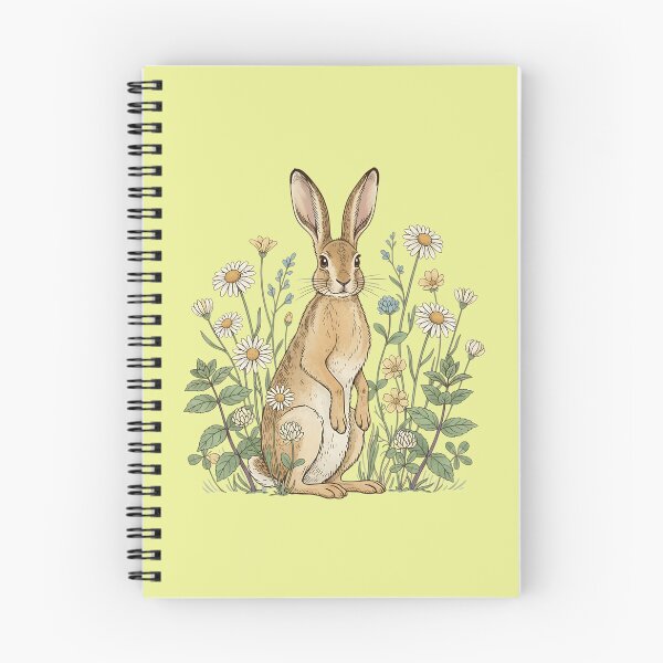 Item preview, Vintage Hare in Daisy Meadow designed and sold by BirdsnStuff.