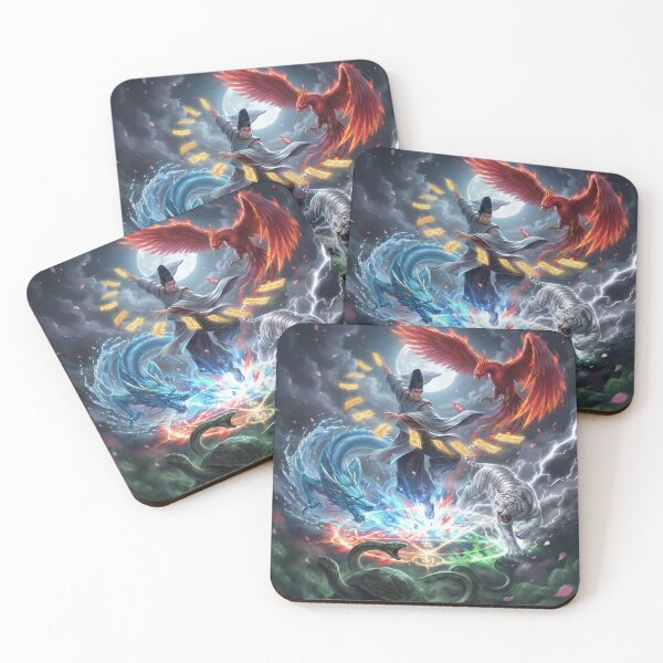 Item preview, Abe no Seimei: Four Celestial Beasts Unleashed — 陰陽師・安倍晴明と四神降臨 | 森の灯りシリーズ designed and sold by Mori-no-Akari.