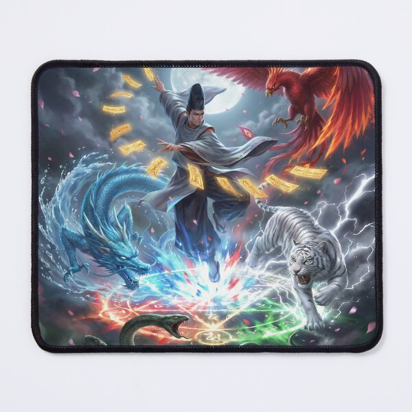 Item preview, Abe no Seimei: Four Celestial Beasts Unleashed — 陰陽師・安倍晴明と四神降臨 | 森の灯りシリーズ designed and sold by Mori-no-Akari.