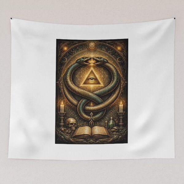 Item preview, Twin Serpents with All-Seeing Eye – Occult Alchemy designed and sold by Fleetwood1994.