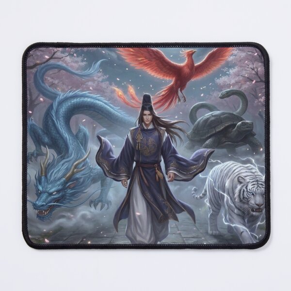 Item preview, Abe no Seimei: Moonlit Guardians — 静かなる陰陽師と四神の導き | 森の灯りシリーズ designed and sold by Mori-no-Akari.