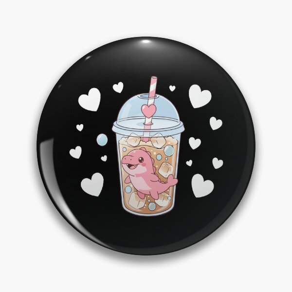 Item preview, Cute Pink Dolphin Bubble Tea Illustration designed and sold by graphicnew.
