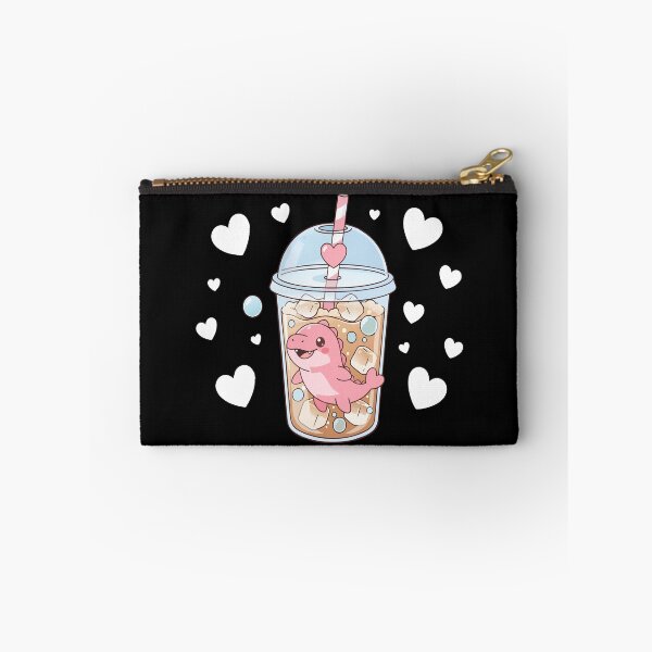 Item preview, Cute Pink Dolphin Bubble Tea Illustration designed and sold by graphicnew.
