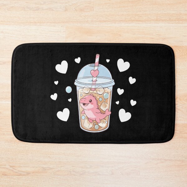 Item preview, Cute Pink Dolphin Bubble Tea Illustration designed and sold by graphicnew.