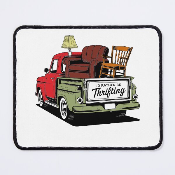 Item preview, Id Rather Be Thrifting Vintage Truck Thrift Store Lover Design designed and sold by Maniutek.