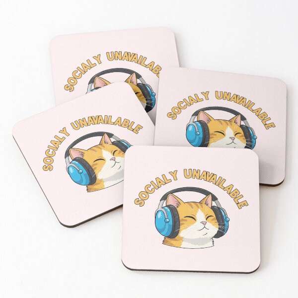 Item preview, Socially Unavailable Cat Illustration designed and sold by nuel-art.
