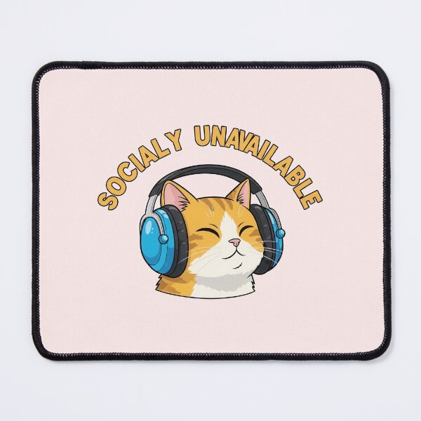 Item preview, Socially Unavailable Cat Illustration designed and sold by nuel-art.