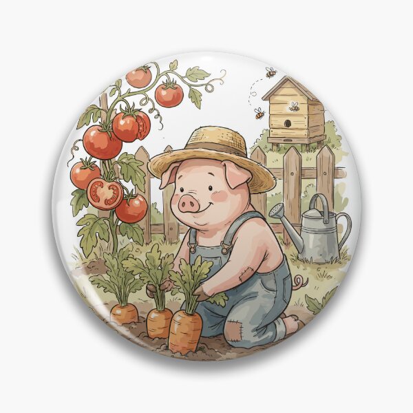 Item preview, Simple Living: Pig Vegetable Gardener designed and sold by bapupa.