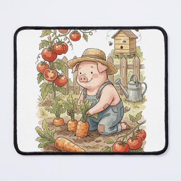 Item preview, Simple Living: Pig Vegetable Gardener designed and sold by bapupa.