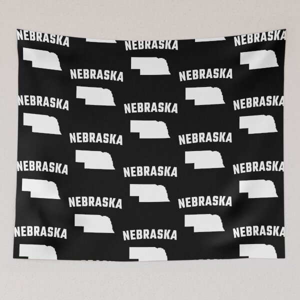 Item preview, Nebraska State Map - Classic Bold White Print designed and sold by mashmosh.