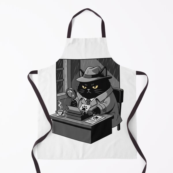 Item preview, Detective Black Cat - Funny Mystery Investigator Sticker designed and sold by RelateAndTee.