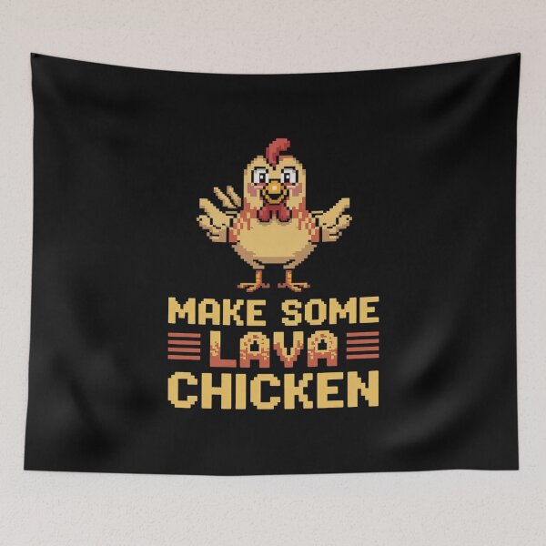 Item preview, Make Some Lava Chicken Pixel Art , Gamer Chicken  designed and sold by MarryIsMonth.