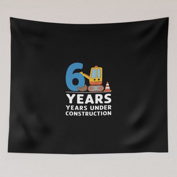 Item preview, Kids 6 Years Under Construction Boy Six Year Old 6th Birthday  designed and sold by SyntaxClaw.