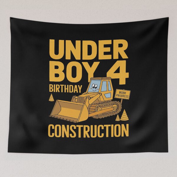 Item preview, Kids Birthday Boy 4 Years Old Construction Excavator  designed and sold by FadeOfThrone.