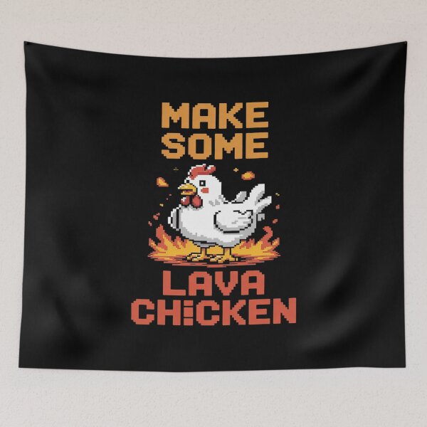 Item preview, Make some lava chicken pixel  designed and sold by MarryIsMonth.
