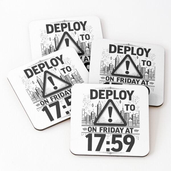 Item preview, Funny Friday Deployment at 17:59 - Software Developer & Coder T-Shirt designed and sold by LIVE_FREE.