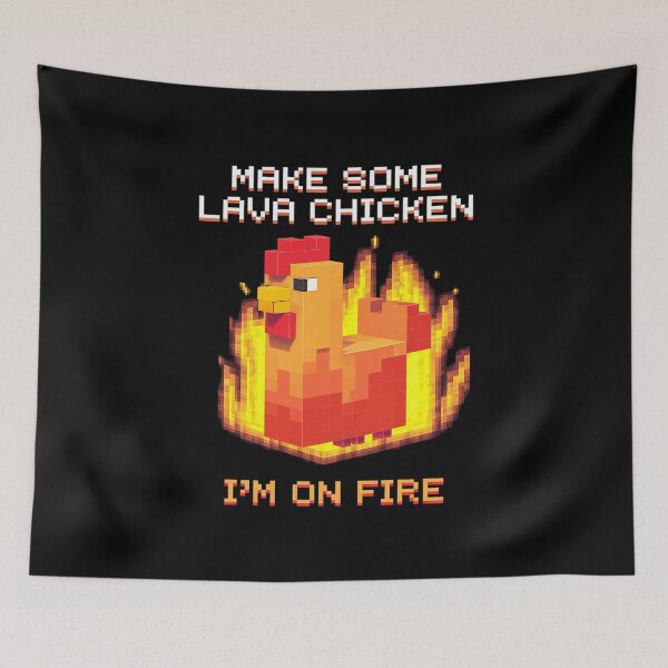 Item preview, Make Some Lava Chicken Pixel Art Gamer Chicken  designed and sold by MarryIsMonth.