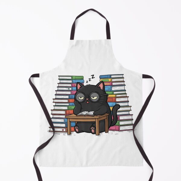Item preview, Exhausted Student Black Cat - Funny Study & Nerd Sticker designed and sold by RelateAndTee.