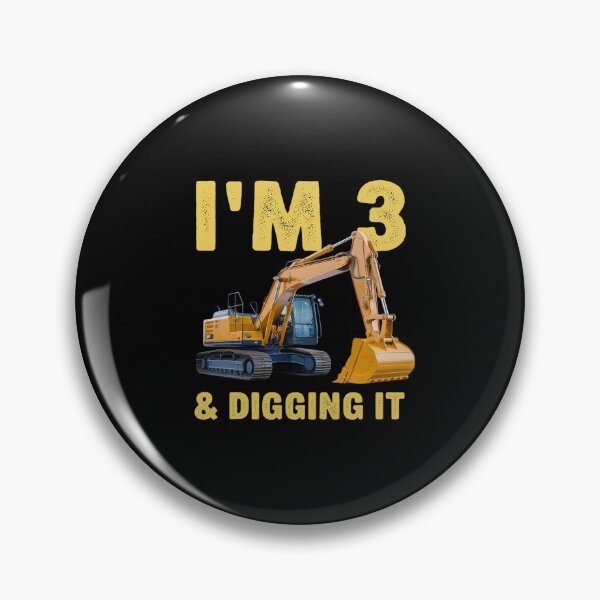 Item preview, Kids Construction Truck 3rd Birthday Boy Excavator BDay  designed and sold by FadeOfThrone.