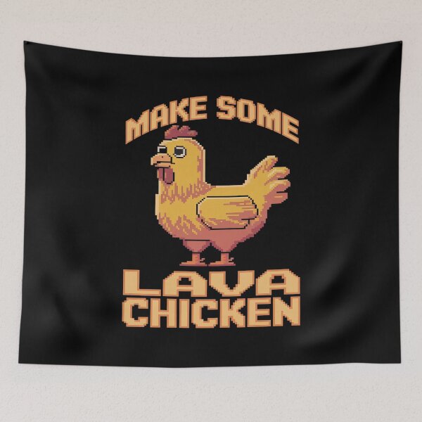 Item preview, Make Some Lava Chicken, Gamer Chicken, Pixel Art  designed and sold by MarryIsMonth.