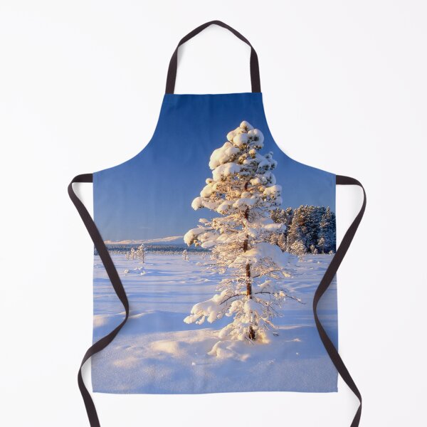 Item preview, Lone snow-covered pine tree stands in a vast, sunlit winter landscape designed and sold by Sasas Design.