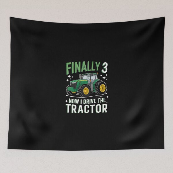 Item preview, Kids Finally 3 Years 3rd Birthday Farmer Toddler Boys Tractor  designed and sold by SyntaxClaw.
