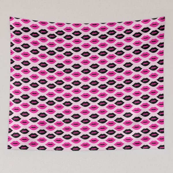 Item preview,  pink and black lips designed and sold by burbura.