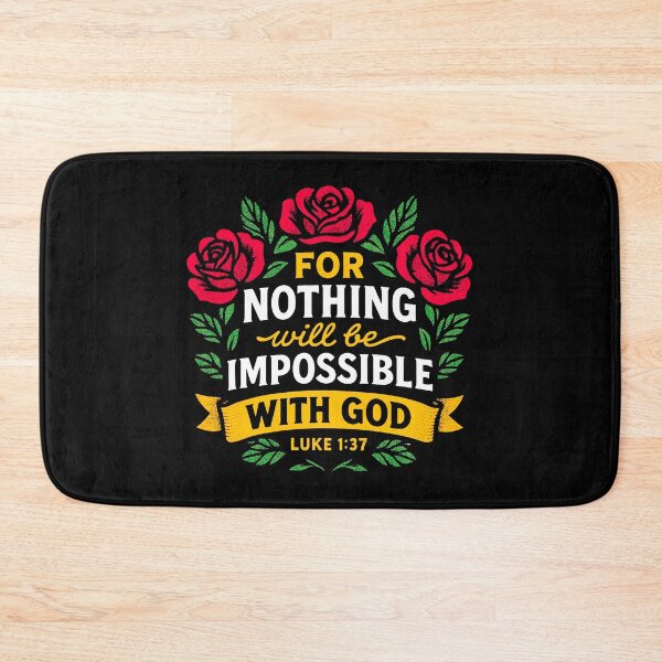 Item preview, Luke 1:37 For Nothing Will Be Impossible With God designed and sold by plushism.