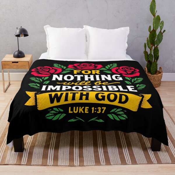 Item preview, Luke 1:37 For Nothing Will Be Impossible With God designed and sold by plushism.