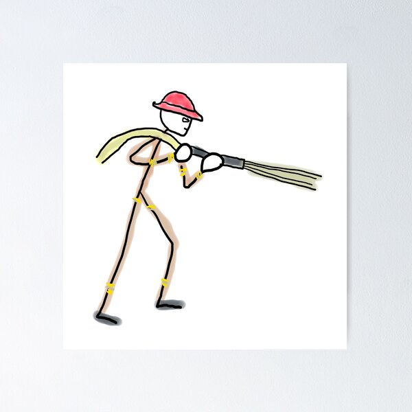 Item preview, Firefighter Stickman designed and sold by Mark-Ewbie.