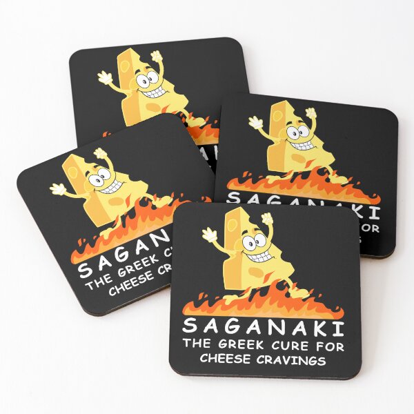 Item preview, Saganaki  - Greece greek food funny design designed and sold by wholigans.
