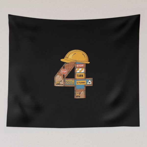 Item preview, Kids Four 4th Birthday Cool Construction 4yr Boy 4 Years Old Boys  designed and sold by SyntaxClaw.