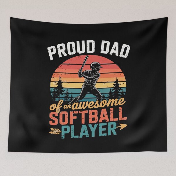 Item preview, Mens Proud Softball Dad Player Softball Dad  designed and sold by MarryIsMonth.