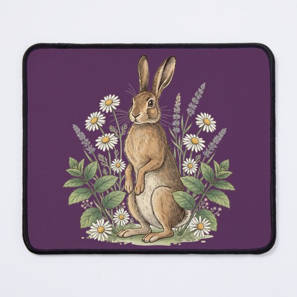 Item preview, Rustic Hare in Wildflower Garden designed and sold by BirdsnStuff.