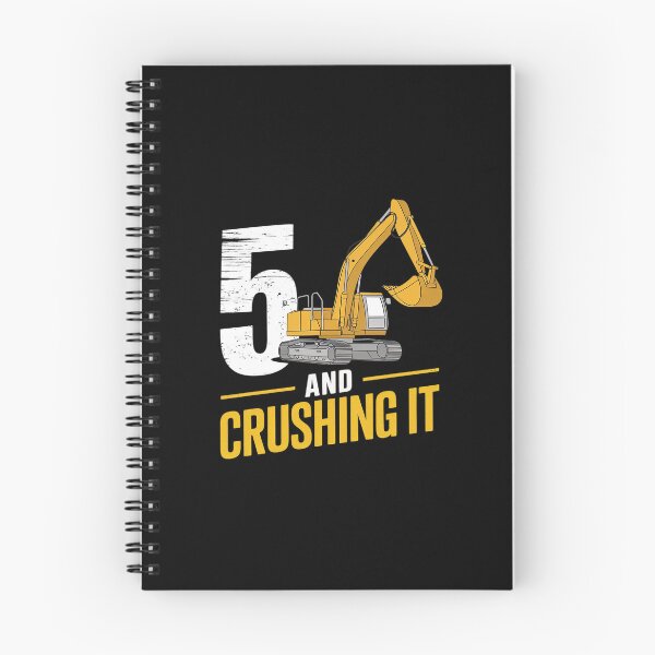 Item preview, Kids I Am 5 And Crushing It Construction 5th Birthday Party Kids  designed and sold by FadeOfThrone.
