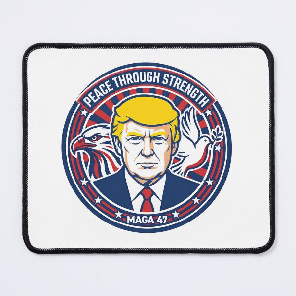 Item preview, Trump Peace Through Strength MAGA 47 Badge designed and sold by MAGA47Official.