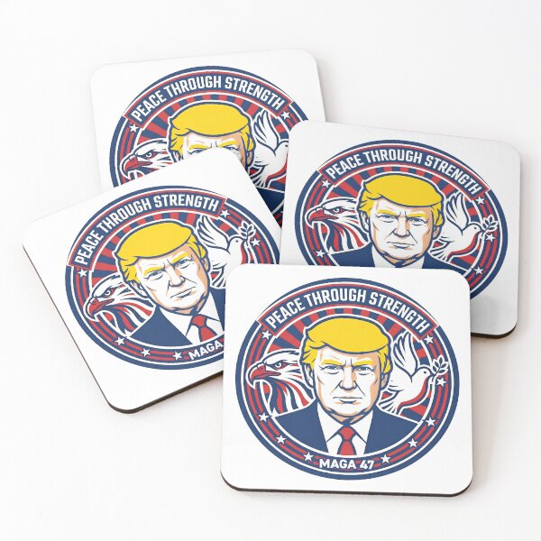 Item preview, Trump Peace Through Strength MAGA 47 Badge designed and sold by MAGA47Official.