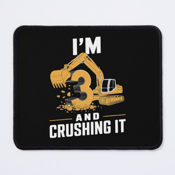 Item preview, Kids I'm 3 And Crushing It 3rd Birthday Excavator designed and sold by FadeOfThrone.