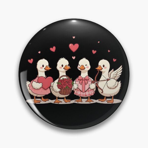Item preview, Cute Goose Valentine Love designed and sold by dudelinart.