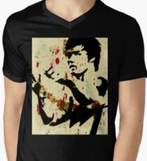 BRUCE LEE T-Shirt mit V-Ausschnitt
