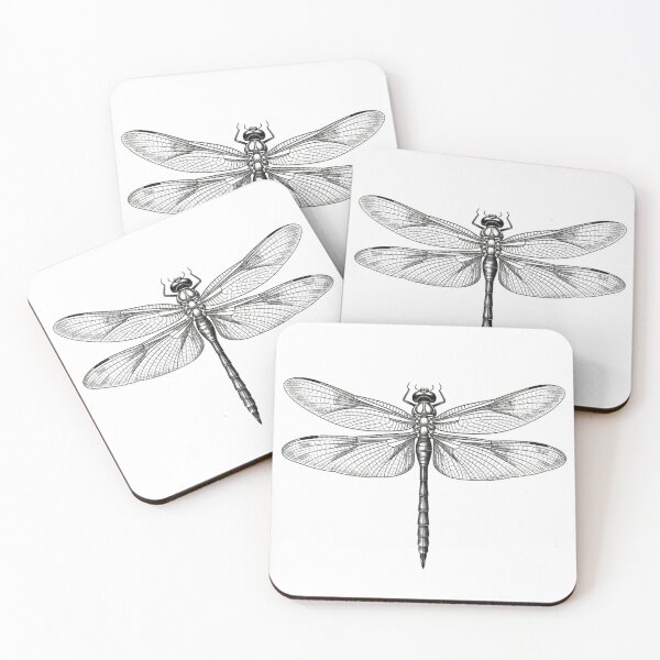 Item preview, Elegant Black and White Dragonfly Artwork designed and sold by Wonderful Designs.