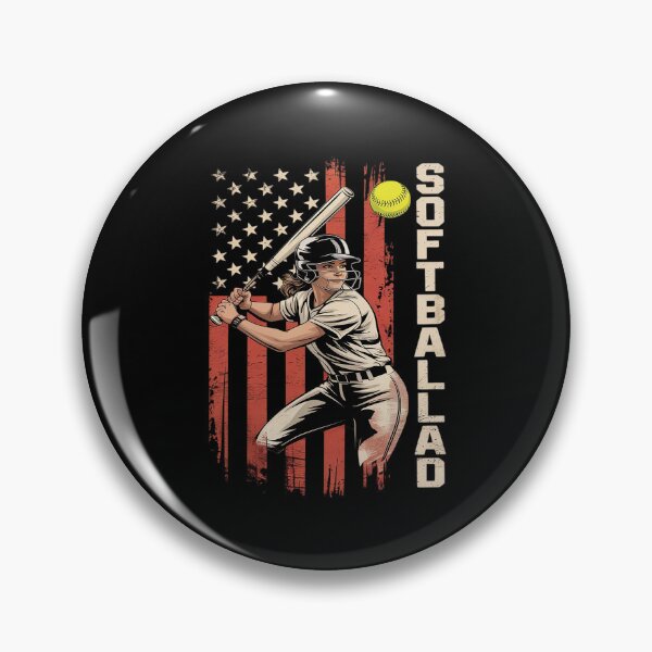 Item preview, Mens  Softball Dad US Flag Patriotic Dad Father's Day Men  designed and sold by MarryIsMonth.