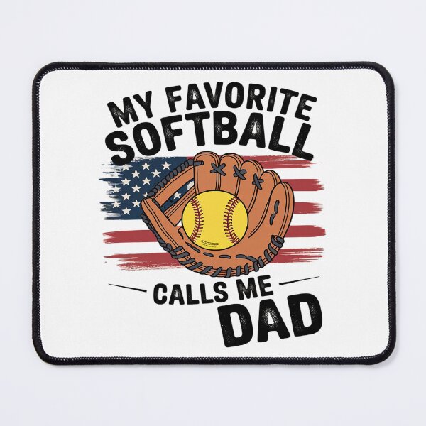 Item preview, My Favorite Softball Player Calls Me Dad Proud Softball DAD designed and sold by MarryIsMonth.